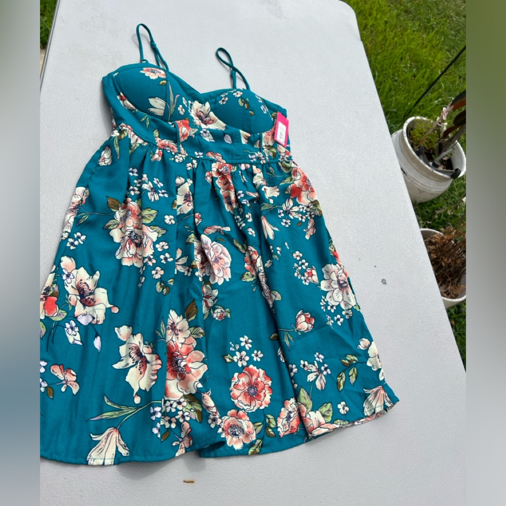 Blue/green floral dress